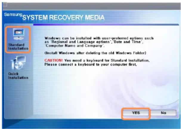 SAMSUNG NP-Q1UC - Standard Installation - 2