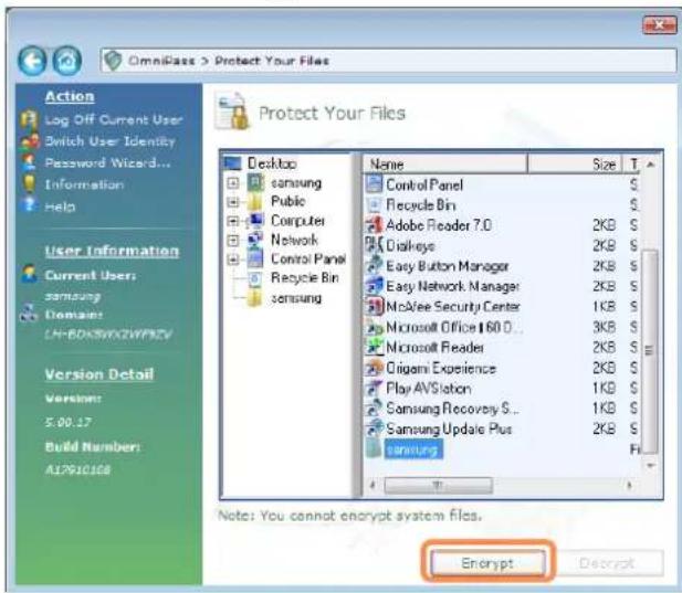 SAMSUNG NP-Q1UC - Encrypting/Decrypting Files - 2