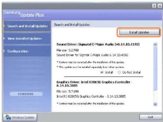 SAMSUNG NP-Q1UC - To update the software and drivers - 3