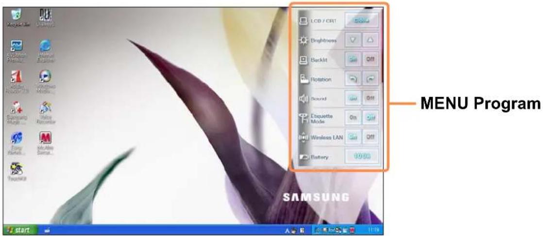 SAMSUNG NP-Q1UC - The MENU Button - 3