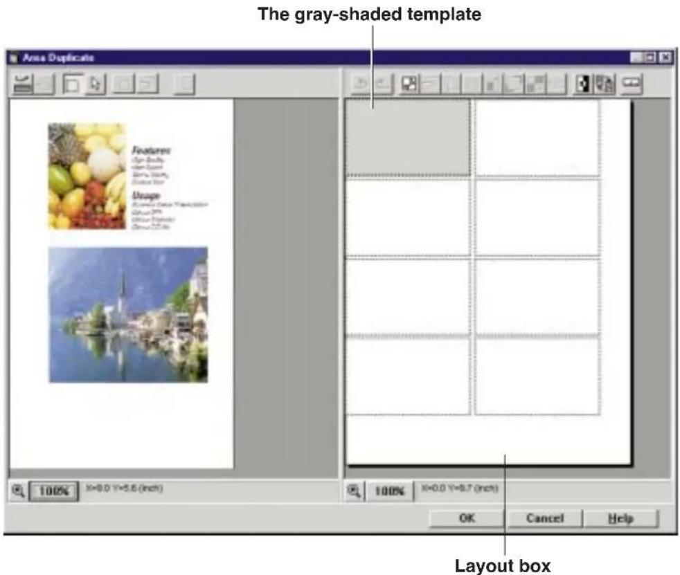 The gray-shaded template Features Gray-Body Image Color Blue, Grey Color Box Usage Applied Color Transparency Other 3% Other Elements Other 25% 100% X=0.0 Y=5.6 (Inch) 100% X=0.0 Y=9.7 (Inch) Layout box OK Cancel Help