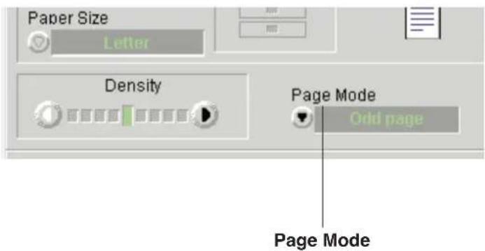 Paper Size Letter Density Page Mode Odd page Page Mode