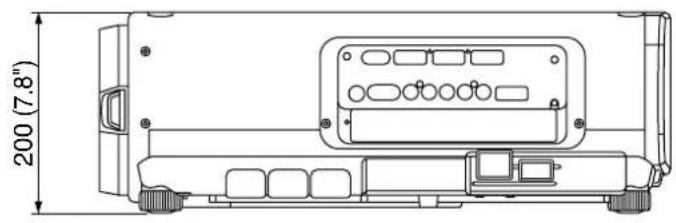 PANASONIC PT-D7600U - Outside dimensions - 3