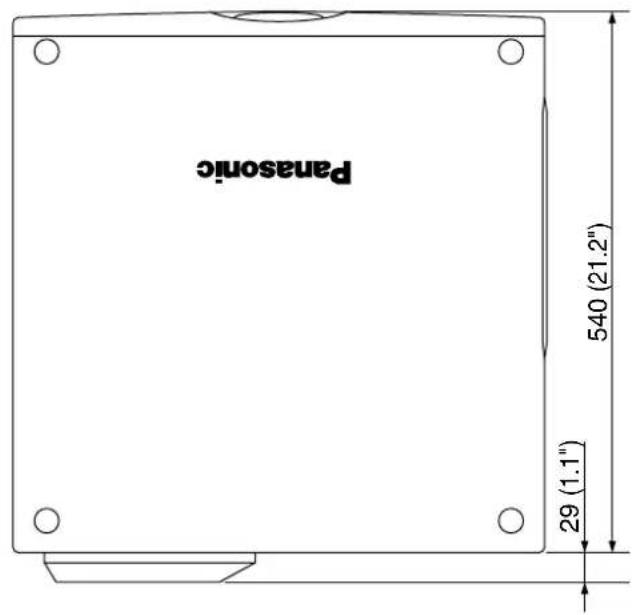 PANASONIC PT-D7600U - Outside dimensions - 1