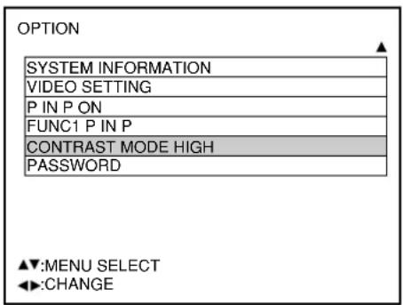 PANASONIC PT-D7600U - Setting the contrast mode - 2