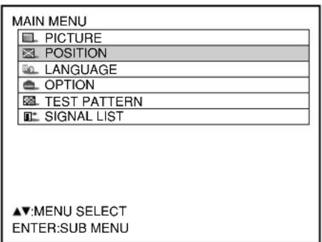 PANASONIC PT-D7600U - ② Select the desired item with the ▶ button. - 1