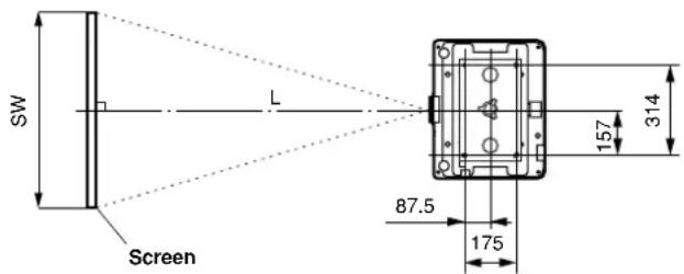 PANASONIC PT-D5500UL - ■Installation geometry - 2