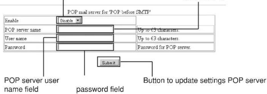PANASONIC PT-D5500UL - ■POP server setup page - 2