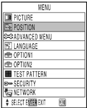 PANASONIC PT-D5500UL - ① Press the "MENU" button. - 1