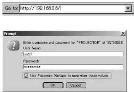 PANASONIC PT-D5500UL - ■ Access procedure - 1