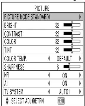 PANASONIC PT-D5500UL - ■Structure of menu screens - 6
