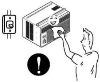 PANASONIC HQ-2051RH - When the unit is to be cleaned, switch the unit off, and turn off the breaker. - 3