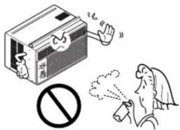 PANASONIC HQ-2051RH - Do not apply an insecticide or flammable spray. - 2