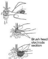 PANASONIC EW-TDEF4 - Wash the brush head under running water. - 1