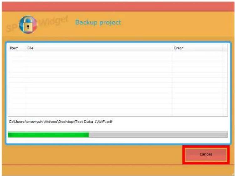 Backup project Item File Error C:\Users\snowyuki\Videos\Desktop\Test Data 1\WiFi.pdf Cancel