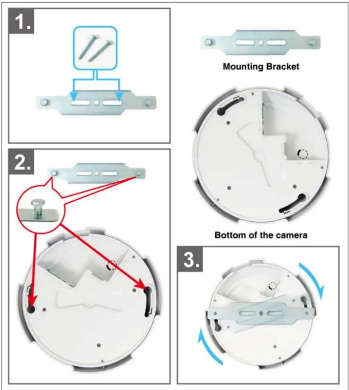 AIRLIVE FE-201DM - Mounting the camera - 1