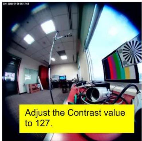 Adjust the Contrast value to 127.