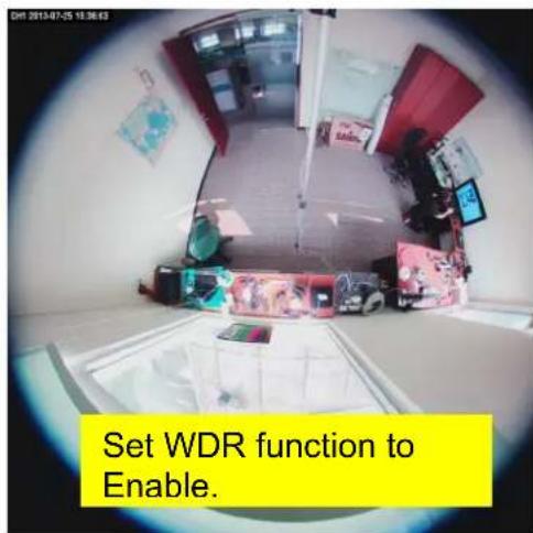 Set WDR function to Enable.