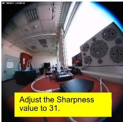 Adjust the Sharpness value to 31.
