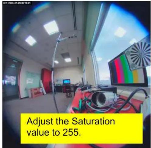 Adjust the Saturation value to 255.