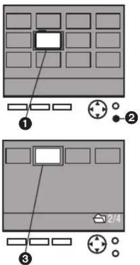 Diagram showing two layout panels with labeled components and directional arrows, likely illustrating a layout or positioning concept.