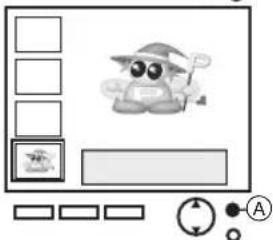 Screenshot of a children's educational app interface with a cartoon character and navigation icons