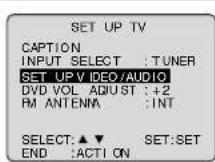 PANASONIC PV-27D53 - Video Menu - 2