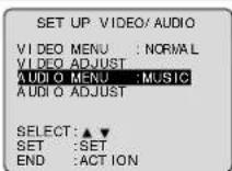 PANASONIC PV-27D53 - Audio Menu - 1