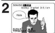 PANASONIC PV-27D53 - Cambio del idioma de la pista de sonido [DVD solamente] - 2