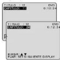 TITULO : 12 CAPITULO: 11 TITULO : 13 CAPITULO: 24 ELEGIR: ▲ FUJAR: SET SIGUIENTE DISPLAY