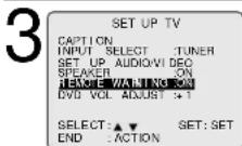 PANASONIC PV-24DF62 - Remote Warning ON/OFF - 2
