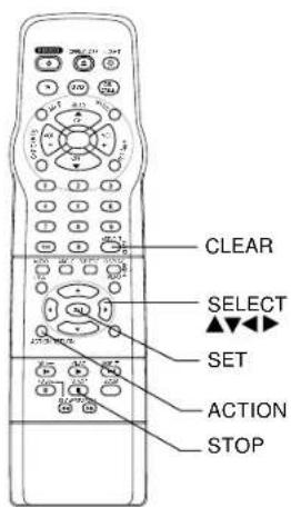 CLEAR SELECT SET ACTION STOP