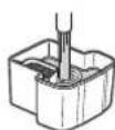 PANASONIC ES-TLVK6 - ▶Preparing the self-cleaning recharger - 1