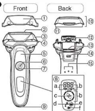 PANASONIC ES-TLVK6 - Parts identification - 1
