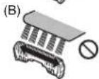 PANASONIC ES-TLVK6 - ▶ Cleaning with the short brush - 2