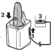 PANASONIC ES-TLVK6 - Charging using the self-cleaning recharger - 1