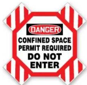 Panduit PCT-1080-C - Cross out open entryway to a confined space. - 2