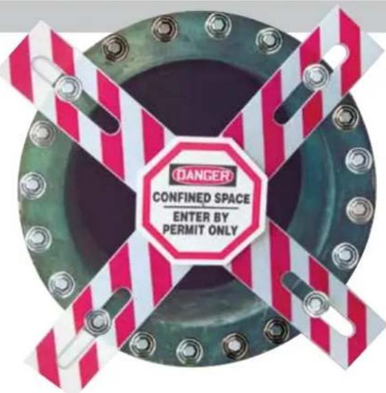 Panduit PCT-1080-C - Cross out open entryway to a confined space. - 3