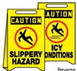 Panduit PCT-1080-C - Mark temporary hazards with lightweight plastic stand-up signs. - 5