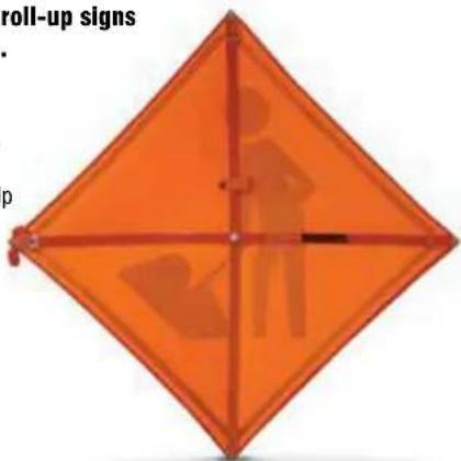 Panduit PCT-1083-C - Rigid support keeps roll-up signs deployed and visible. - 1