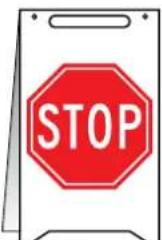 Panduit PCT-1083-C - Set out free-standing signs to identify temporary hazardous conditions. - 24