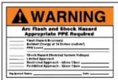 Panduit PCT-1083-C - Post labels clearly identifying electrical hazards to protect workers from arc flash, shock and electrocution. - 5