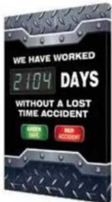 Panduit PCT-1083-C - Count the number of safe work days in two colors. - 2