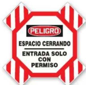Panduit PCT-1083-C - Cross out open entryway to a confined space. - 5
