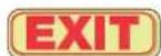 Panduit PCT-1086-B - Contemporary clear-shield signs look good in regular light and perform in the dark. - 6
