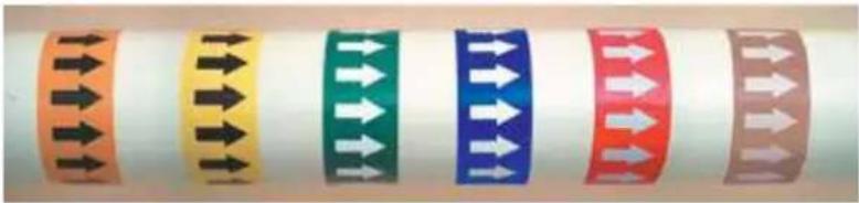 Panduit PCT-1086-B - Provide 360° visibility for flow direction, with repeated arrows on the tape's length. - 1