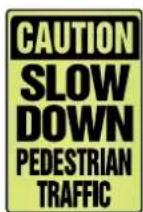 Panduit PCT-1085-C - Bright, attention-getting signs for cross traffic areas. - 6