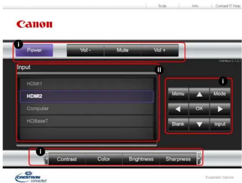 CANON LX-MH502Z - Controlling the projector remotely through a web browser (e-Control®) - 4
