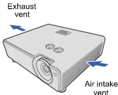 CANON LX-MH502Z - ■ Install at a Sufficient Distance from Walls and Other Obstructions - 2