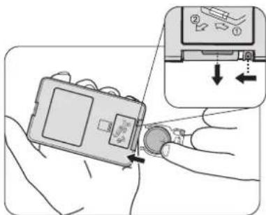 CANON LX-MH502Z - Replacing the remote control battery - 3
